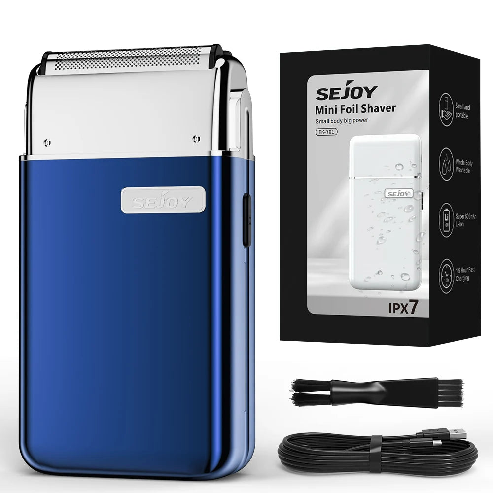 Sejoy Rechargeable Foil Electric Razor for Men Dual Blade