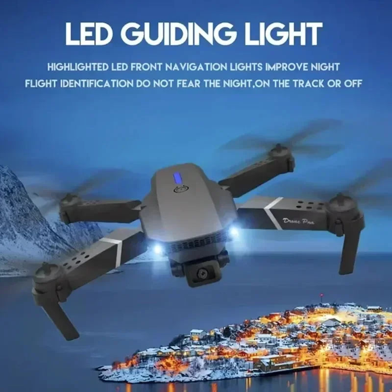 E88Pro 4K RC Drone with 3 Batteries Dual HD Camera Foldable WiFi FPV Height Hold