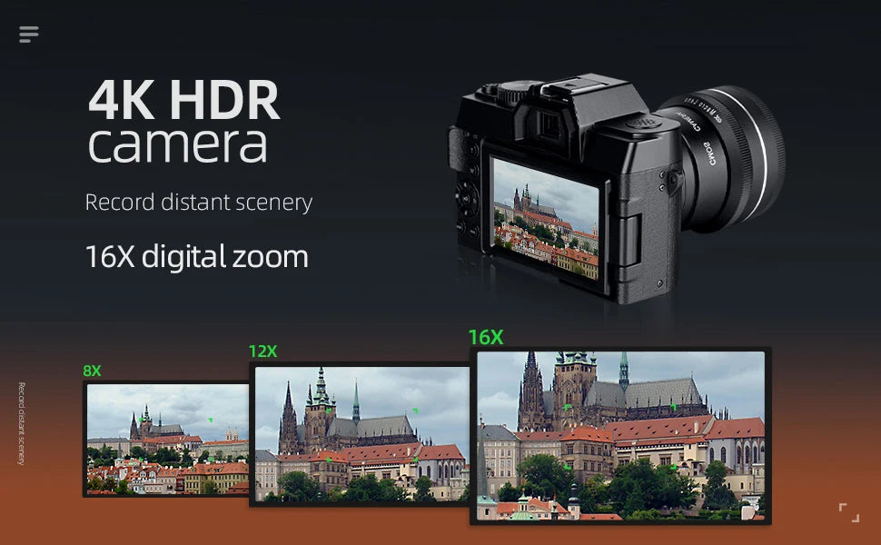 NBD 48MP Digital Camera with 4K Video 3.0 Inch Flip Screen and 16X Digital Zoom
