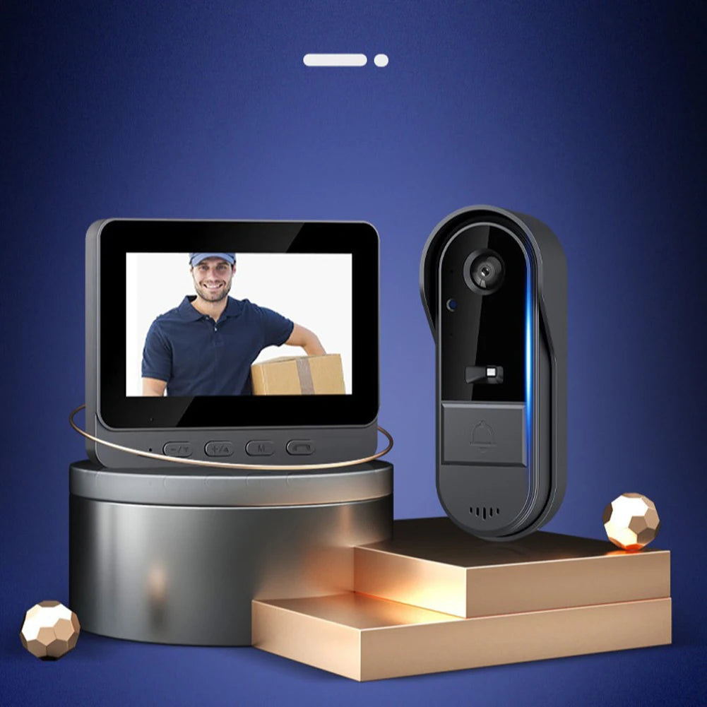 2.4G WiFi Wireless Video Doorbell with Night Vision and Waterproof Camera