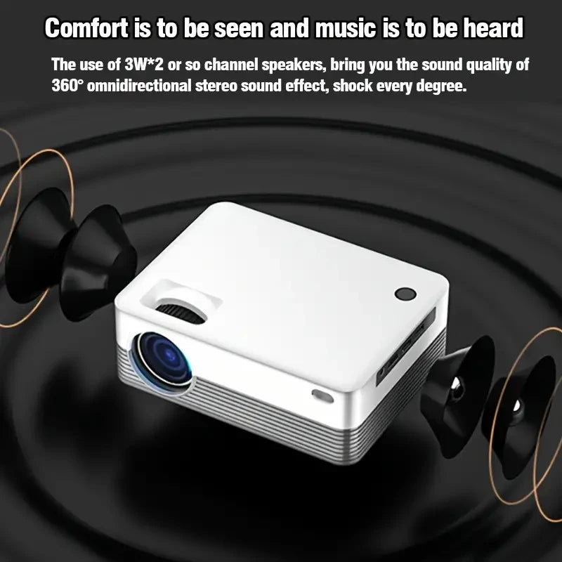 Smart LED Projector HD 1280x720P 5G WiFi Android 10 BT5.0 H700 Home Theater Mini Projector Supports 4K