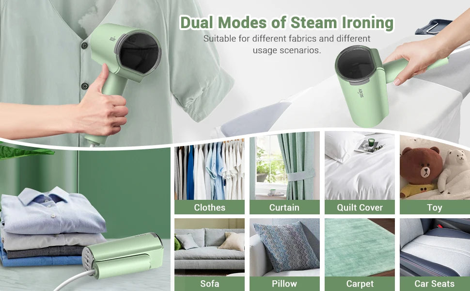 1000W Handheld Garment Steamer Portable Foldable Steam Cleaner