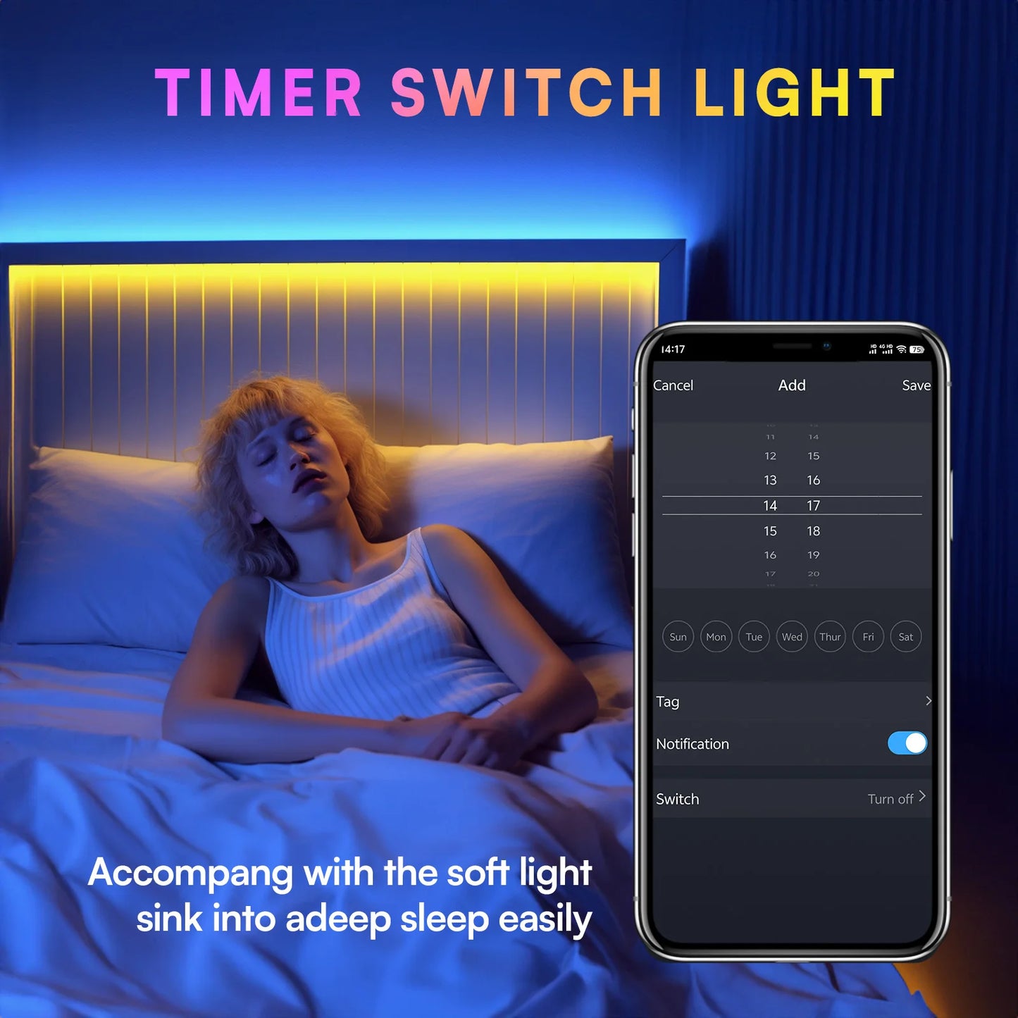 200ft/100ft Indoor Smart WiFi LED Light Strip with App and Remote Control RGB Colors and Built-in Mic