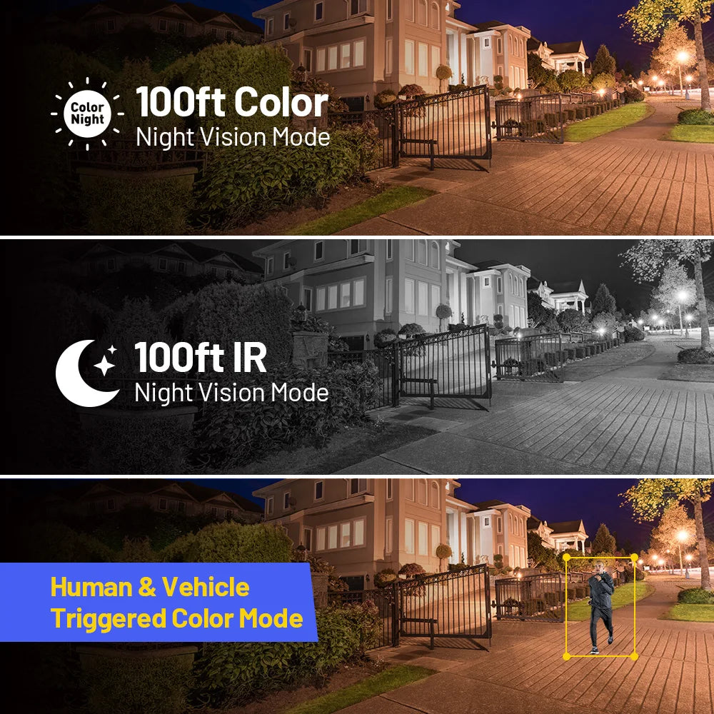 ANNKE 12MP Outdoor PoE Security Camera Smart Dual Light Color Night Vision Built-in Mic IP67