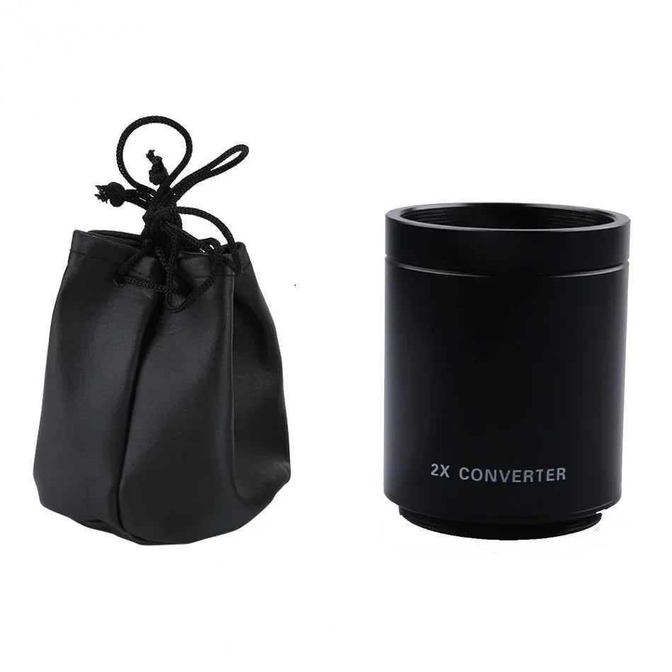 Lightdow 2X teleconverter for T-Mount lenses with carrying pouch