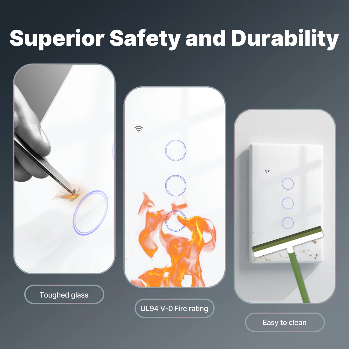 Tuya WiFi Smart Light Switch Touch Control Alexa Google