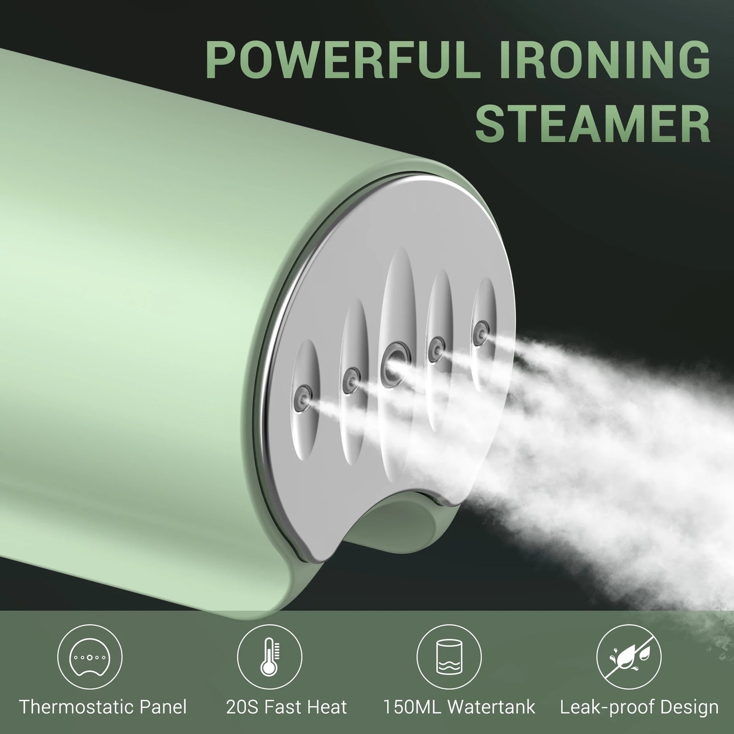 1000W Handheld Garment Steamer Portable Foldable Steam Cleaner
