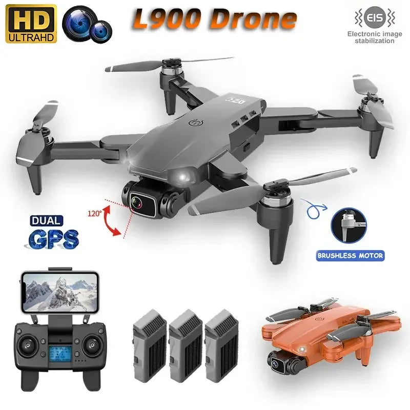 L900 Pro 4K GPS Drone Dual Camera 5G Brushless Foldable Quadcopter 1.2KM Range