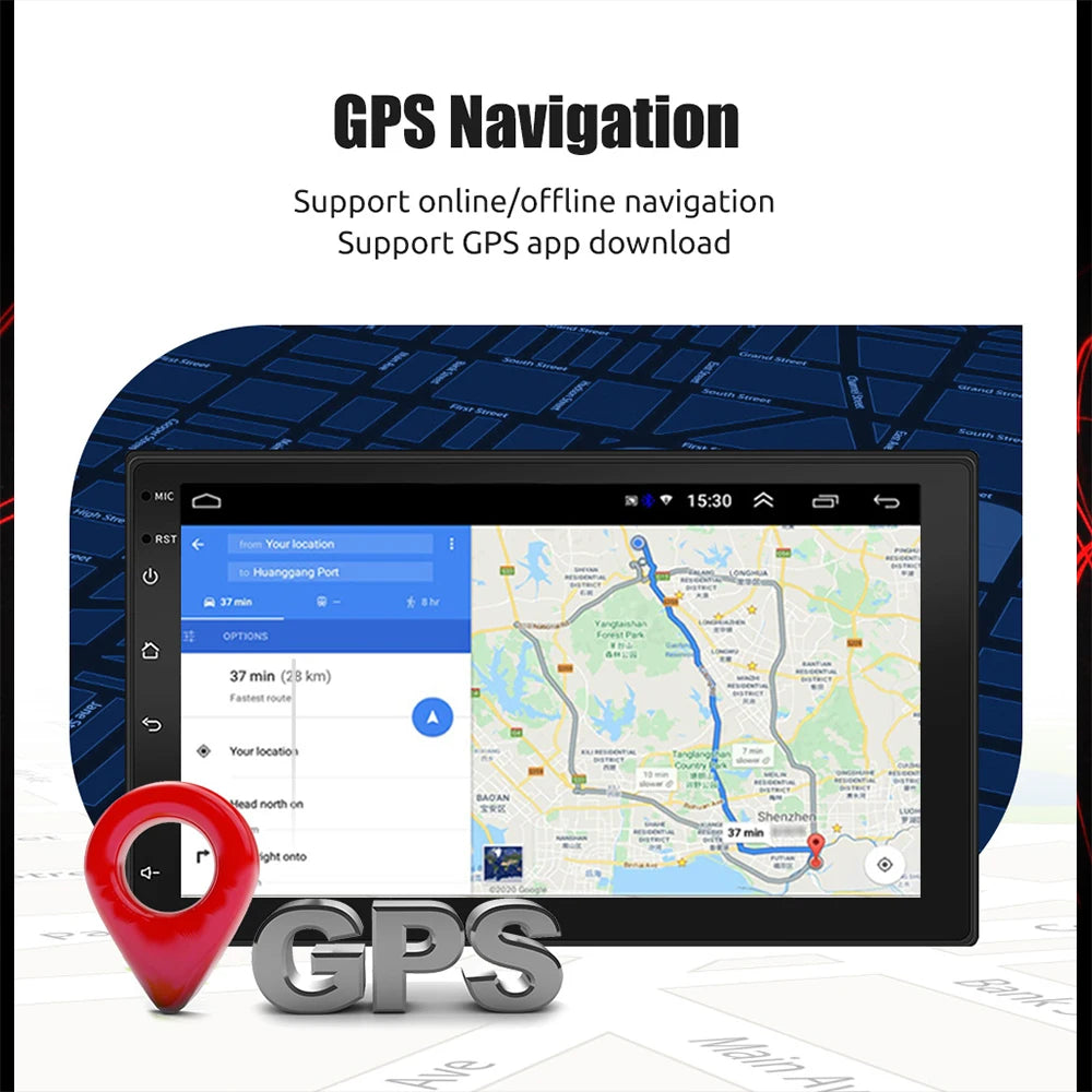 7"/9"/10" Android Car Radio with CarPlay GPS & Multimedia Player for Nissan Hyundai Tesla Style