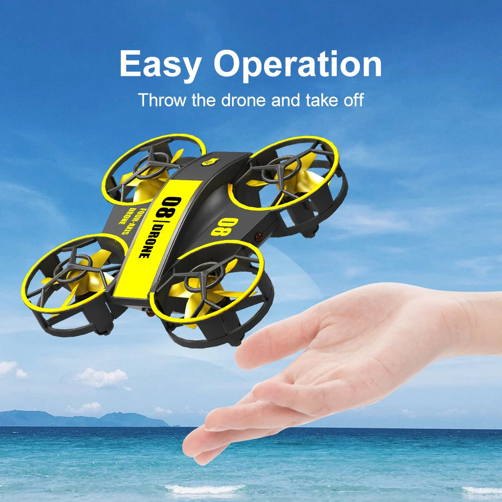 Mini Drone for Kids Beginners with Lights 3D Flip 3 Batteries Indoor RC