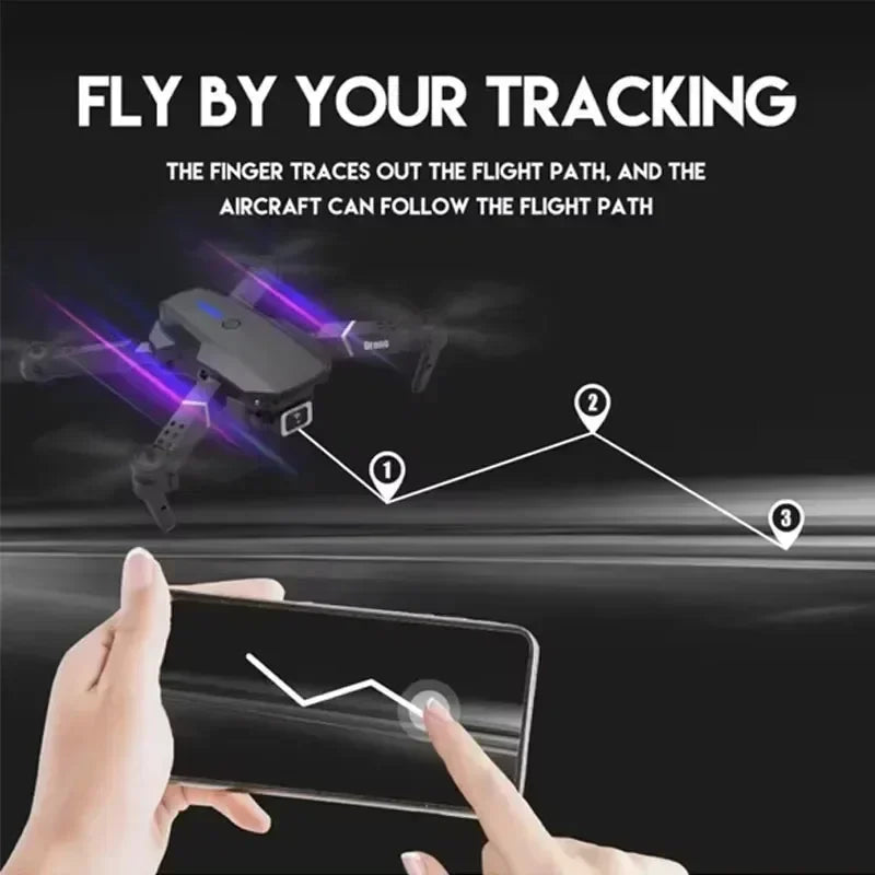 E88Pro 4K RC Drone with 3 Batteries Dual HD Camera Foldable WiFi FPV Height Hold