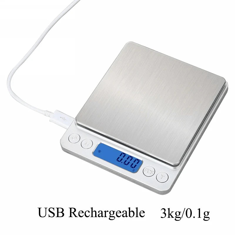Digital Kitchen Scale 3000g/0.1g with LCD Display Tare Function for Food and Jewelry