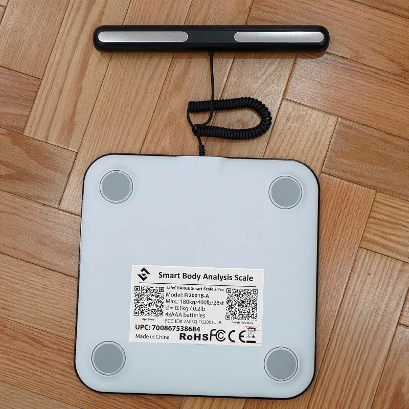 8 Electrode Smart Body Fat Scale 2 PRO with Large Display and Full Body 29 Composition Metrics