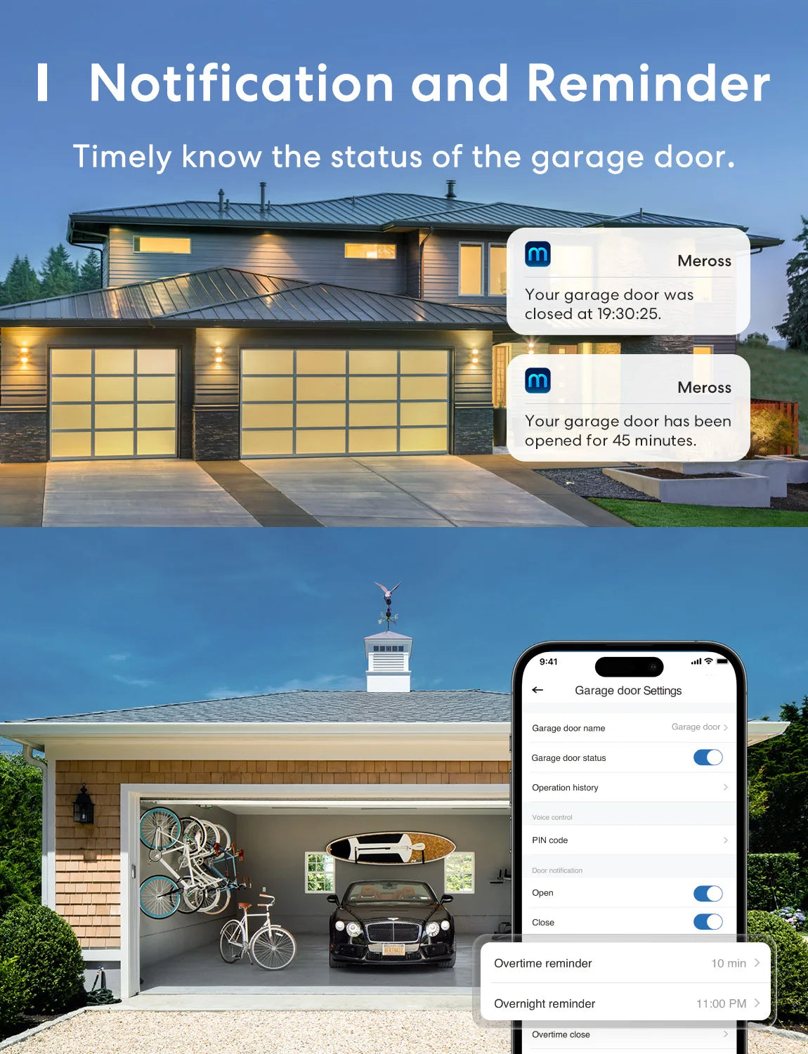 Meross HomeKit WiFi Smart Garage Door Opener Controller