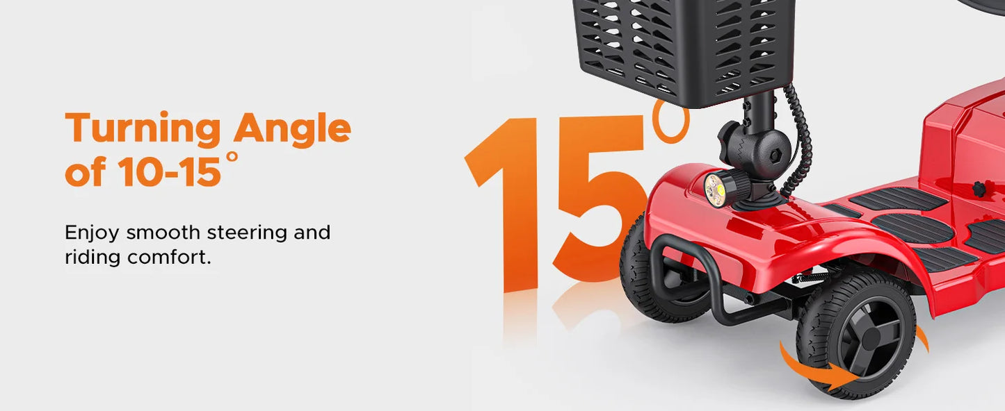 ENGWE Four Wheel Electric Scooter 250W 24V 12AH 15 Mile Range