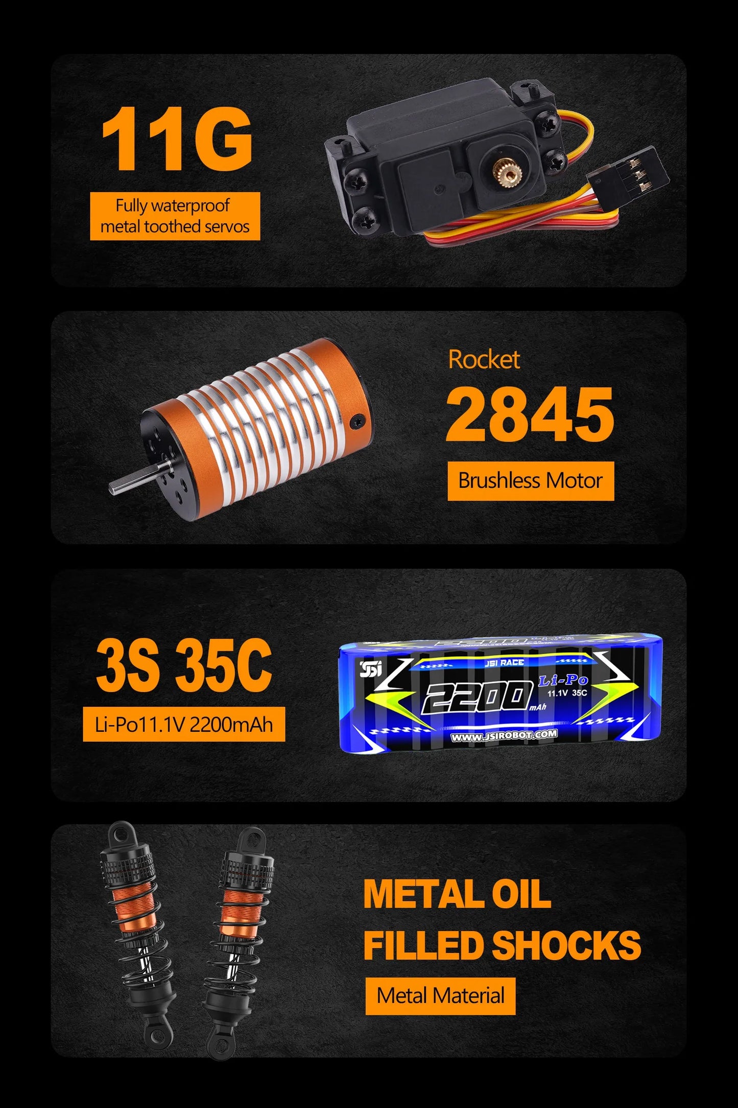 JIUSI MT14R 1/14 RC Racing Car 4WD 80km/h Brushless Motor 2.4G Remote Control 35C High Speed Off-road