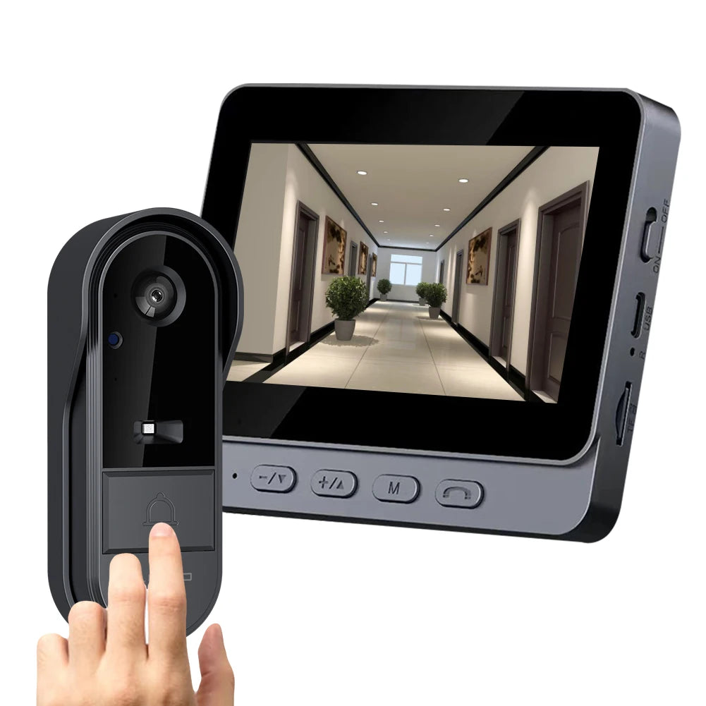 2.4G WiFi Wireless Video Doorbell with Night Vision and Waterproof Camera