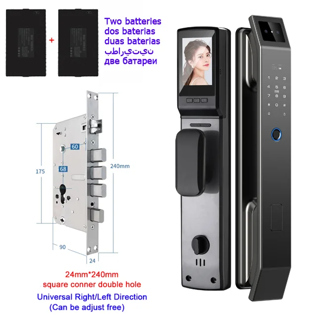 3D Face Recognition Digital Door Lock with Camera Fingerprint and Keyless Entry