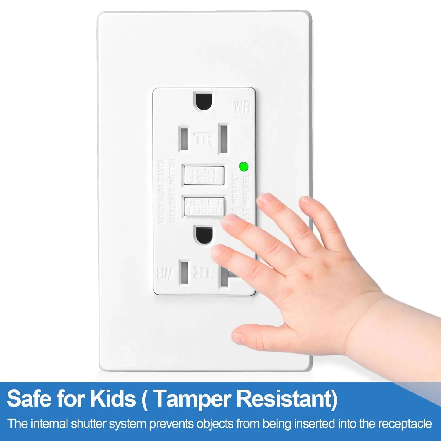 GFCI Outlet 15Amp Weather-Resistant with LED
gfci outlet
