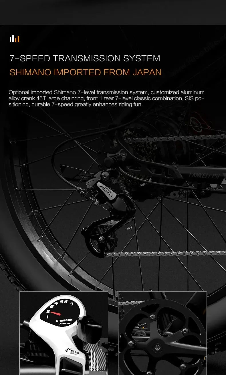 LANKELEISI MG740PLUS Electric Bike 2000W Motor 48V 16Ah Fat Tire Full Suspension
LANKELEISI MG740PLUS