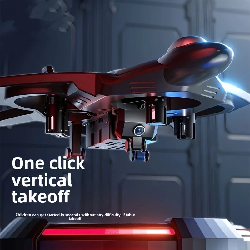 Remote control combat plane drone with missile launching and camera, quadcopter fighter toy for outdoor use