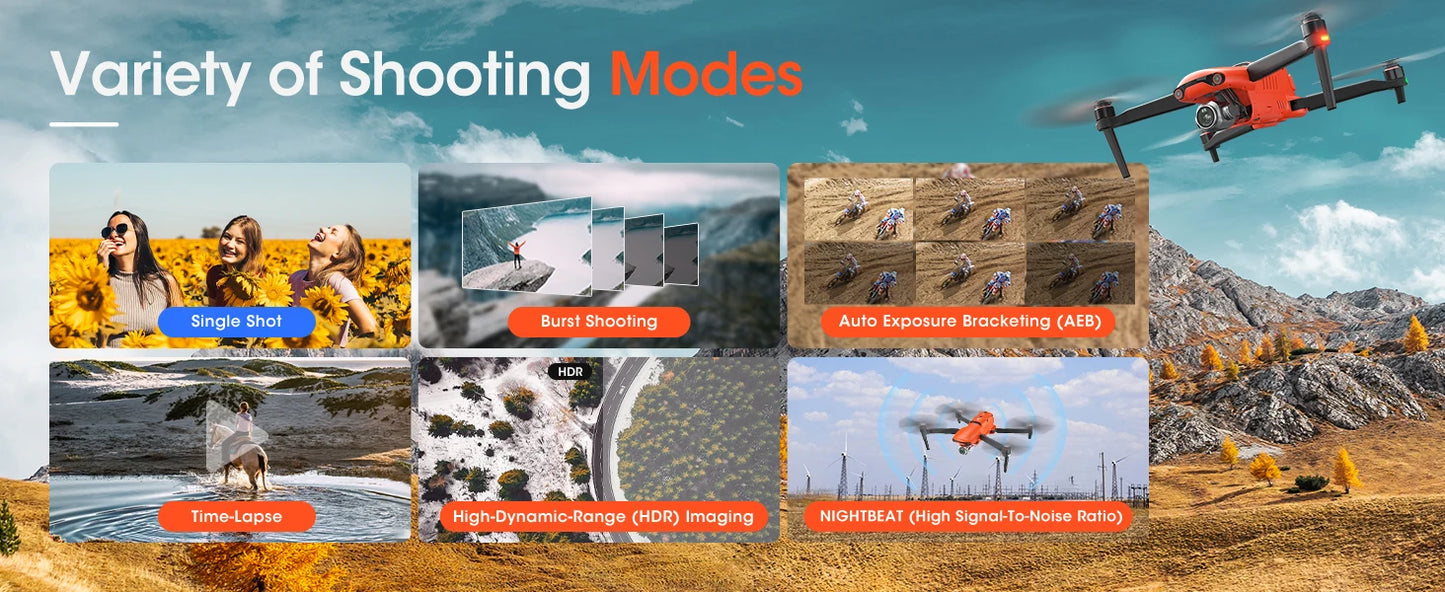 Autel EVO II Pro V3 6K Drone 1Inch CMOS HD Camera 10KM Transmission 720 Obstacle Avoidance