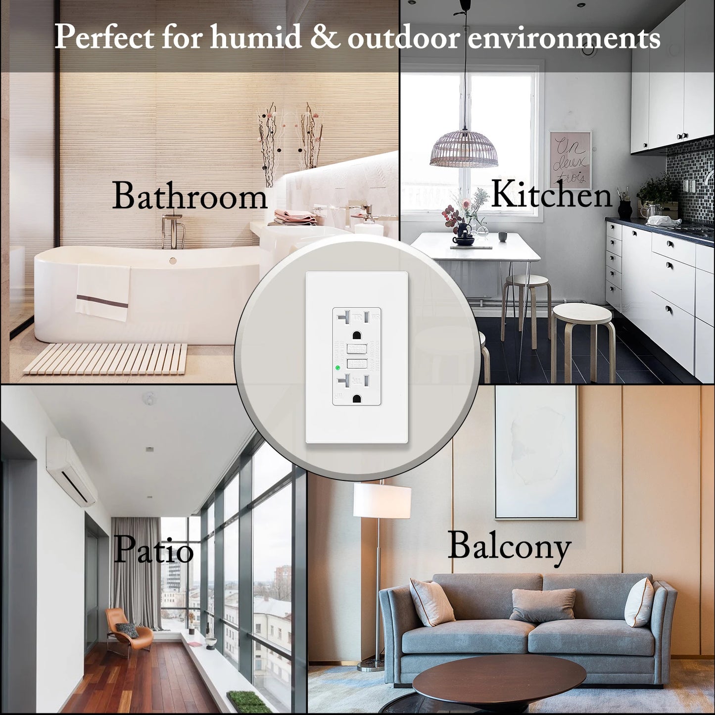 20 Amp GFCI Outlet with Wall Plate