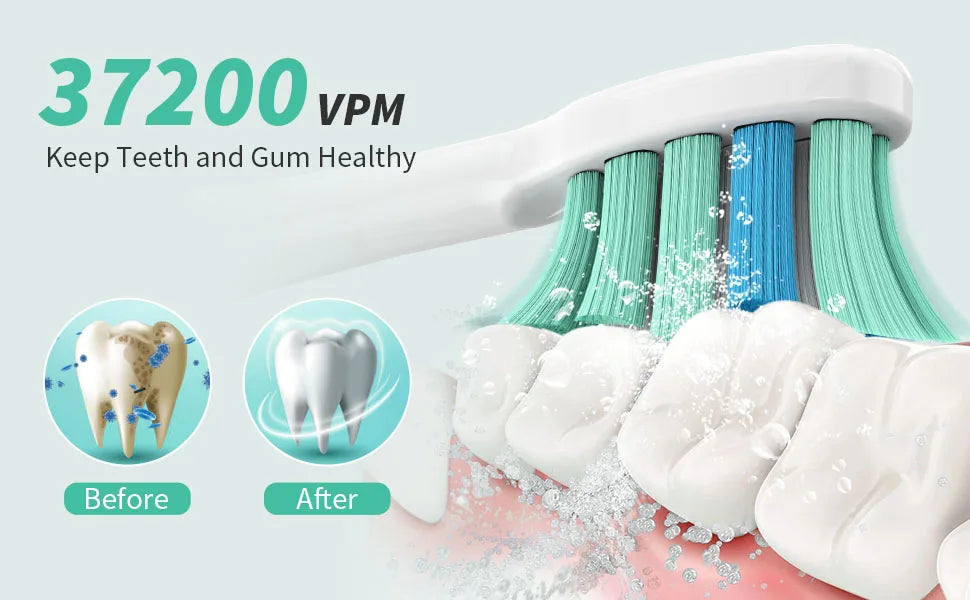 Sejoy Sonic Electric Toothbrush for Adults Rechargeable 5 Modes Personal Care
