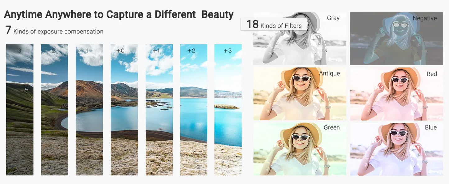 Digital Camera 4K 64MP WiFi Vlogging Camera with Flash Lens Hood Dual Cameras 4" Touch Screen