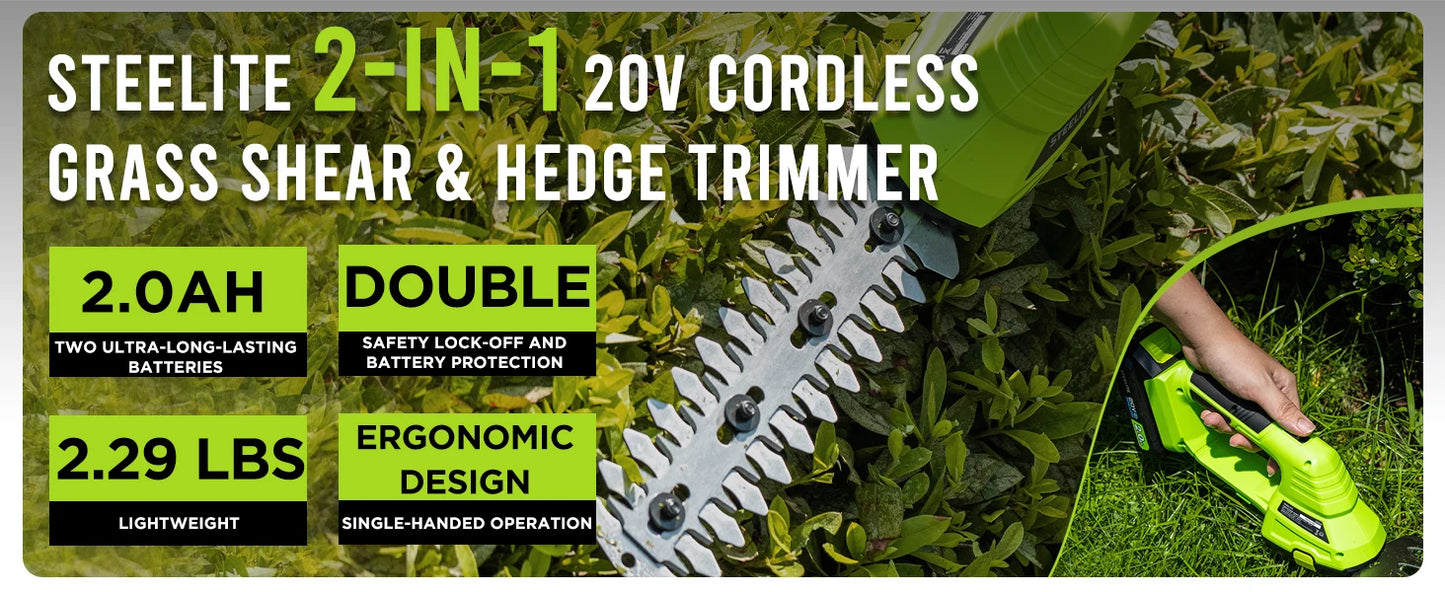 21V Cordless Hedge Trimmer Grass Shear