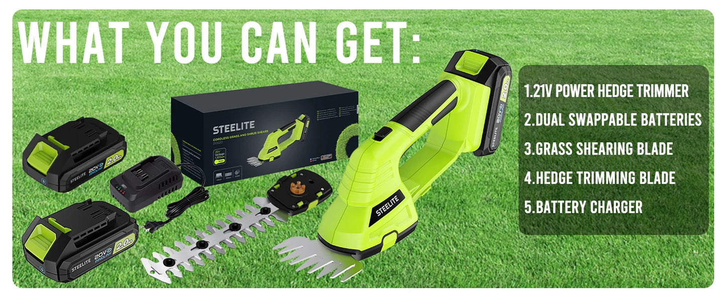 21V Cordless Hedge Trimmer Grass Shear
