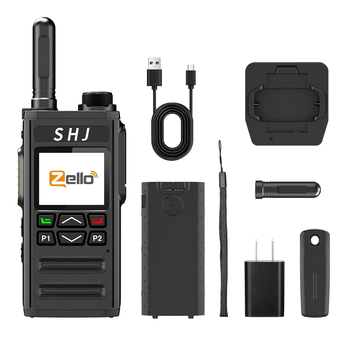 Zello 4G LTE WiFi POC Walkie Talkie with Bluetooth Long Battery Fast Charging