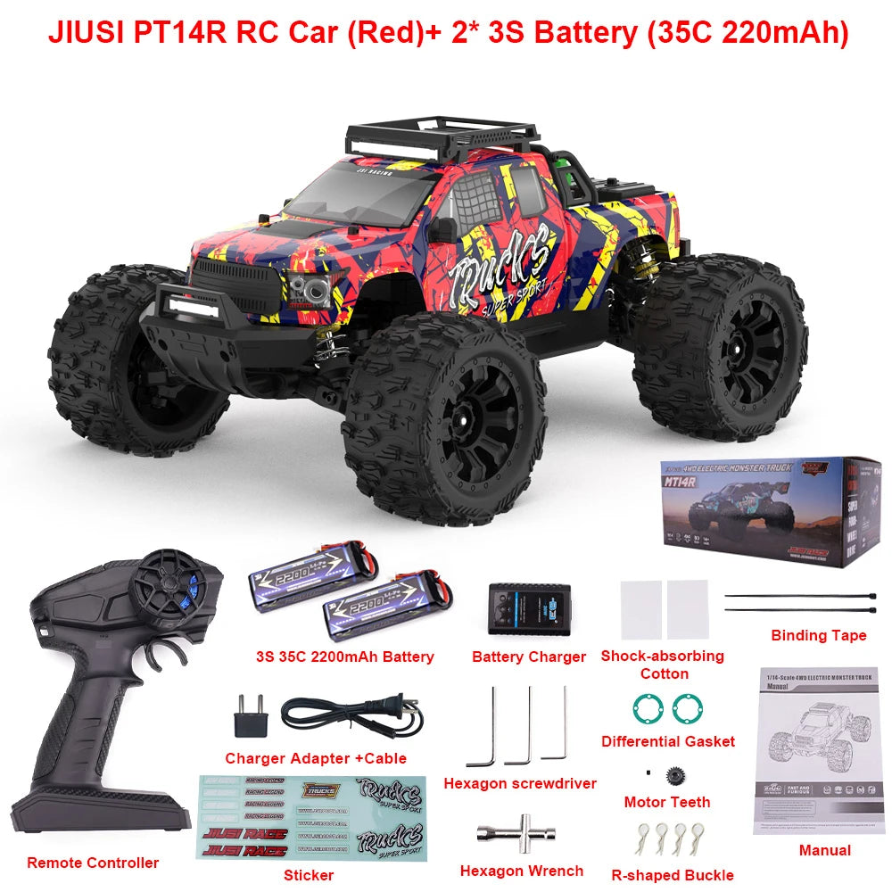 JIUSI PT14R MT14R 114 4WD RC Car 80kmh Brushless Off Road Truck