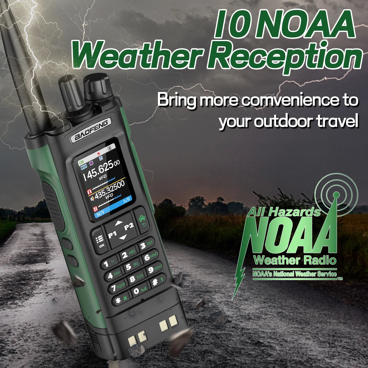 Baofeng UV-32 10W GPS Walkie Talkie Multi Band Bluetooth Type-C Long Range