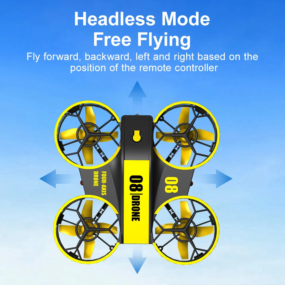 Mini Drone for Kids Beginners with Lights 3D Flip 3 Batteries Indoor RC