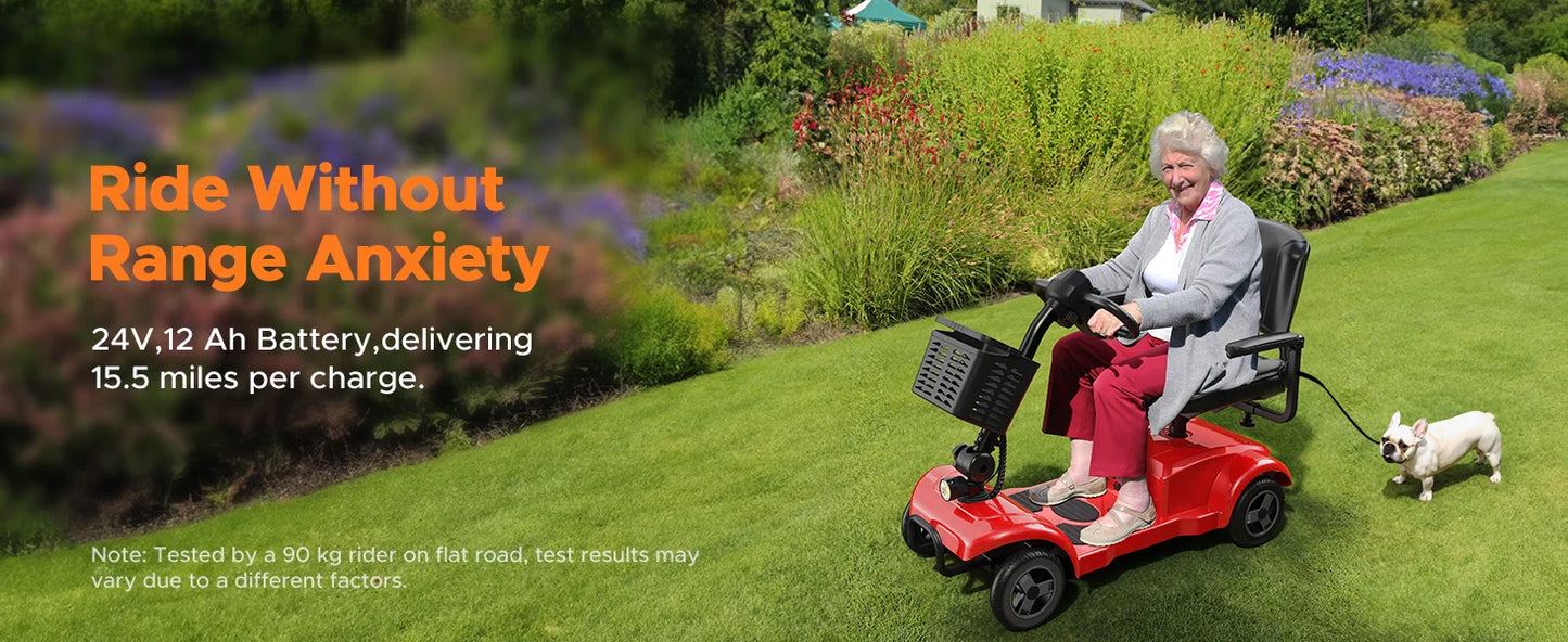 ENGWE Four Wheel Electric Scooter 250W 24V 12AH 15 Mile Range