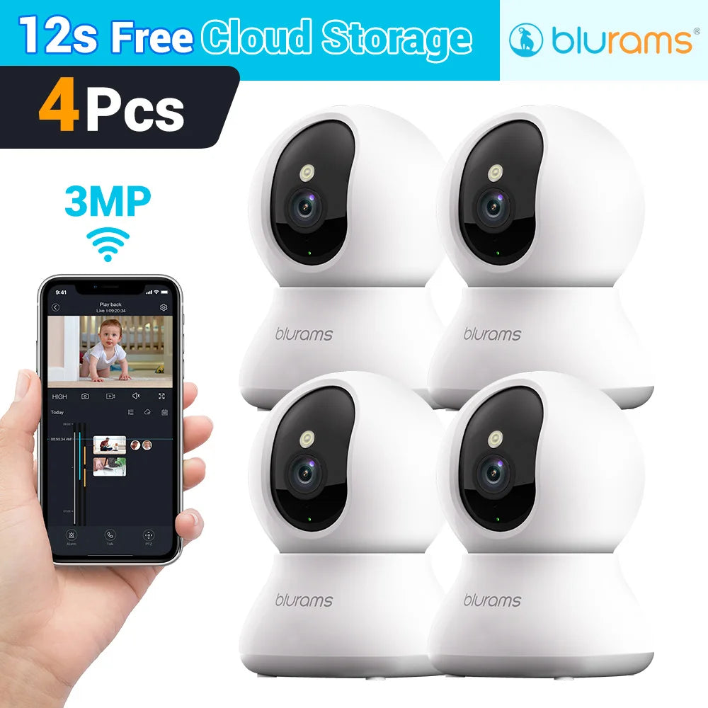 Blurams Baby Monitor 2K HD Security Camera with Motion Detection Two Way Audio and Night Vision