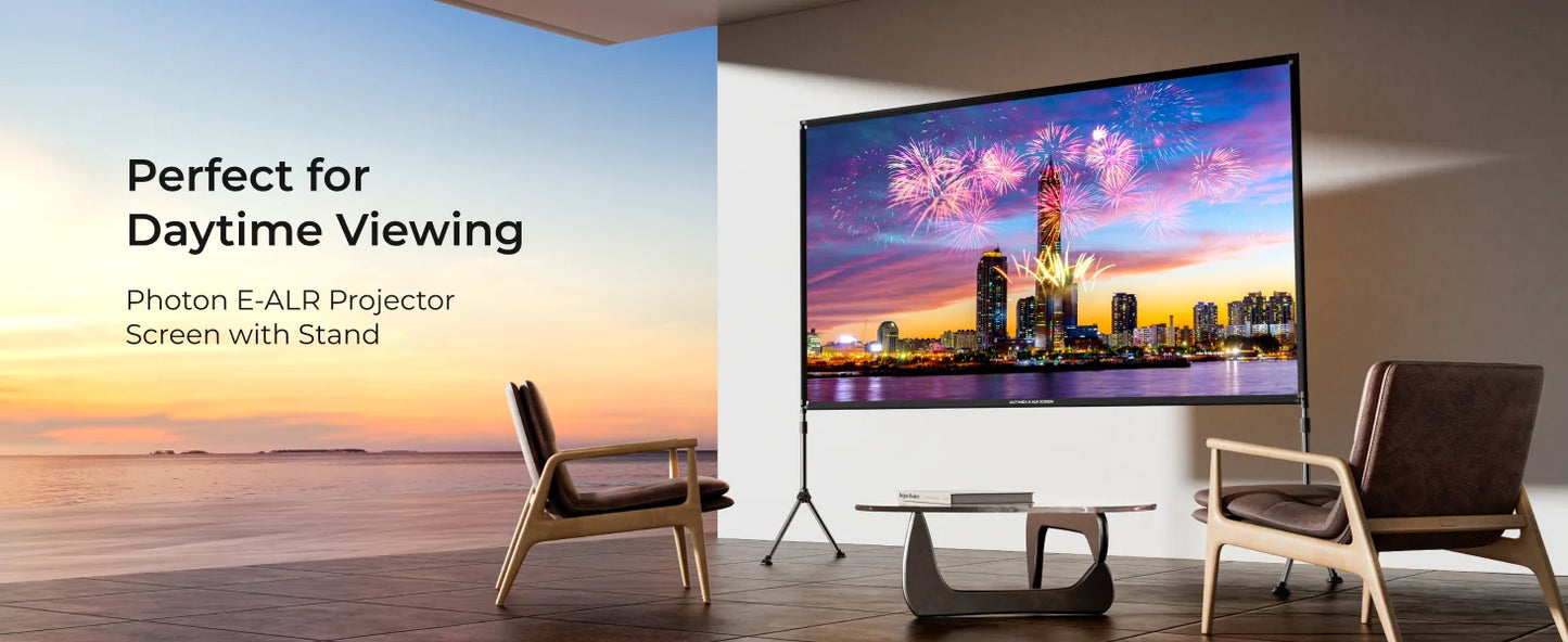 ULTIMEA EALR Projector Screen With Stand 4K HD 2.0 Gain