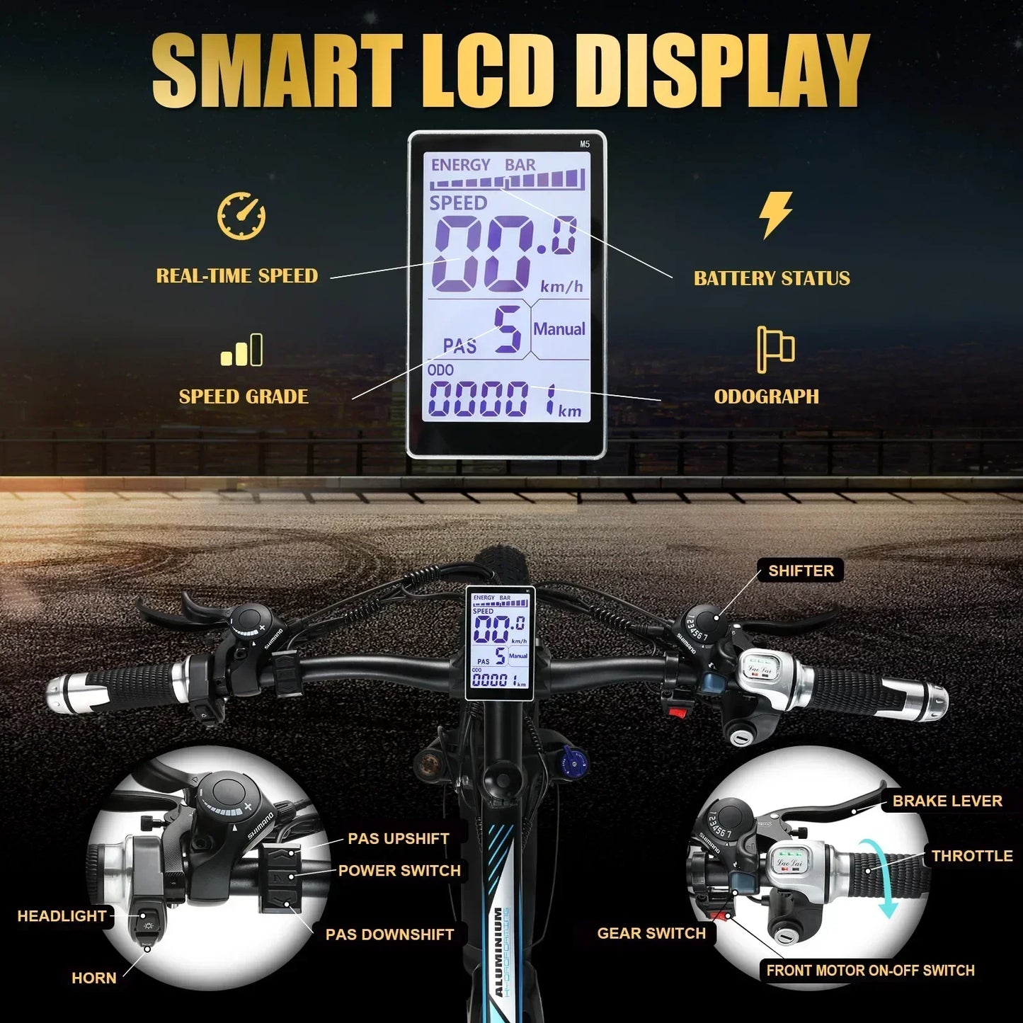 K800 Electric Bike 2000W Dual Motor 48V 23Ah Fat Tire with Hydraulic Brakes