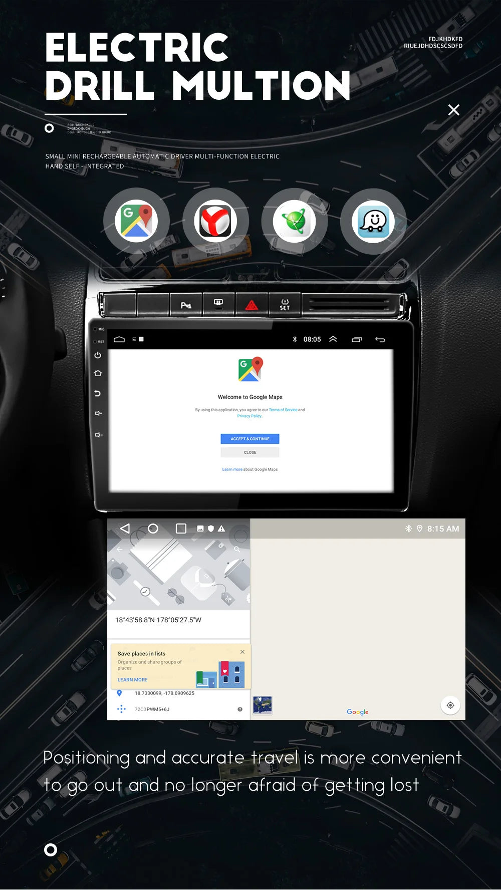 7"/9"/10" Android Car Radio with CarPlay GPS & Multimedia Player for Nissan Hyundai Tesla Style
