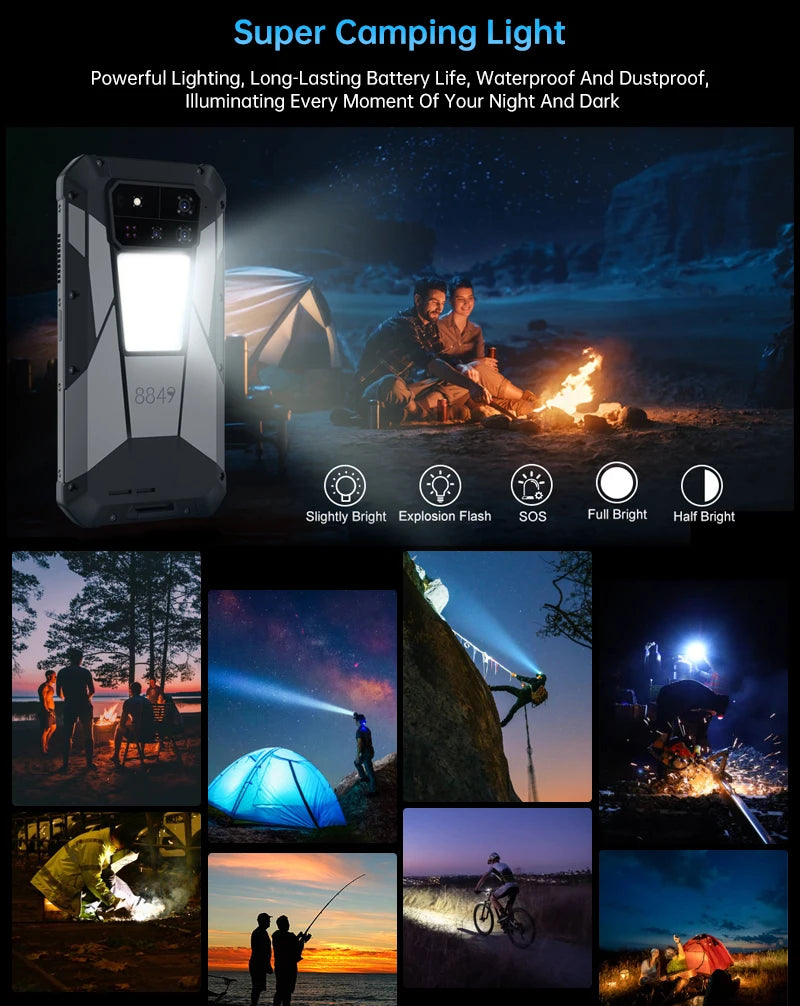 8849 Tank 4 Pro Unihertz 5G Rugged Smartphone with Built-In Projector 36GB RAM 1TB Storage Android 14 AMOLED 120Hz