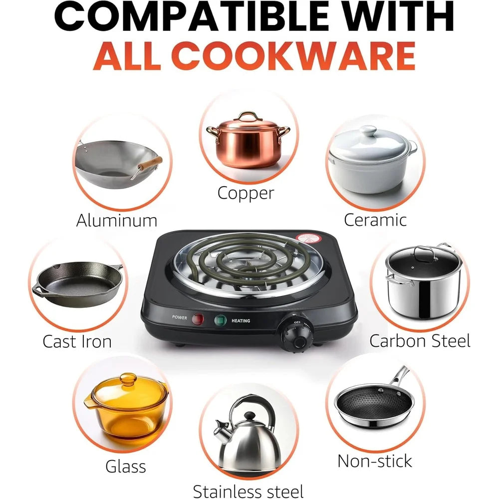 Portable Single 1100W Burner Hot Plate