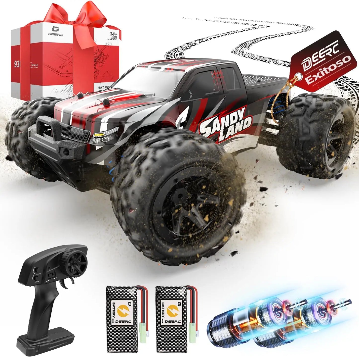 DEERC 9300 1/16 RC Car 40kmh 4WD Monster Truck