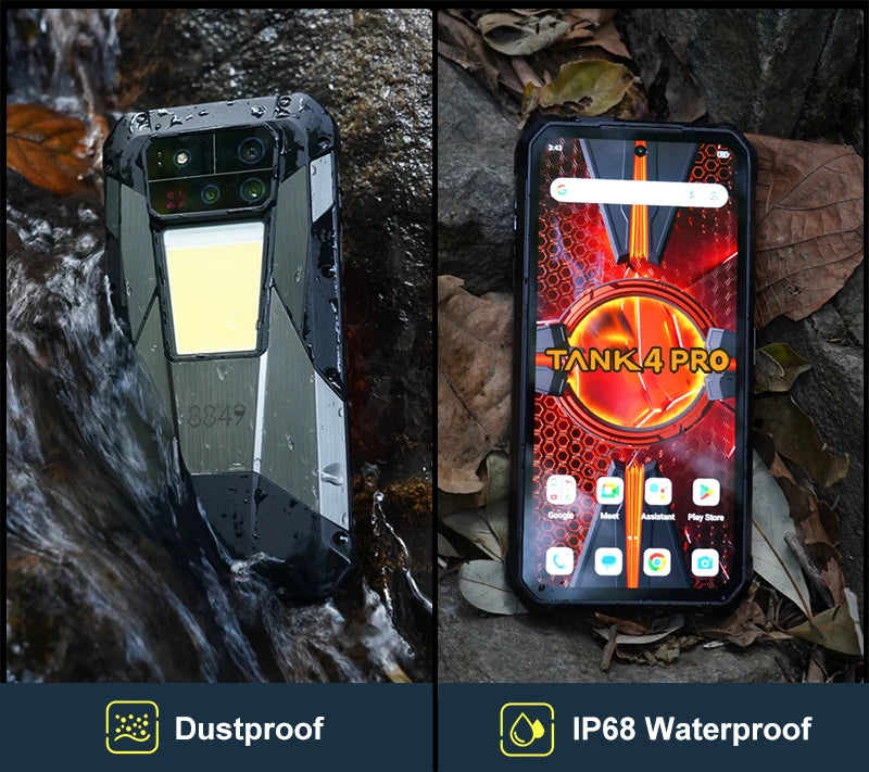 8849 Tank 4 Pro Unihertz 5G Rugged Smartphone with Built-In Projector 36GB RAM 1TB Storage Android 14 AMOLED 120Hz