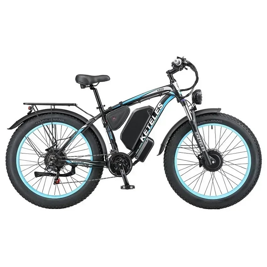 KETELES K800 electric mountain bike with 2000W motor, 48V battery, 26-inch fat tires.
