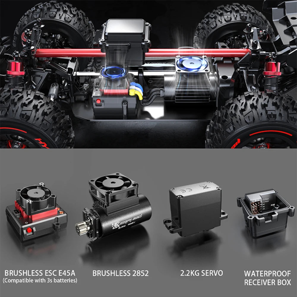 Hypergo MJX 14210 1/14 V2.0 Rc Remote Control Car 4WD Off-road Racing RC Truck Brushless 2.4G Electric Drift Car Boy Toys