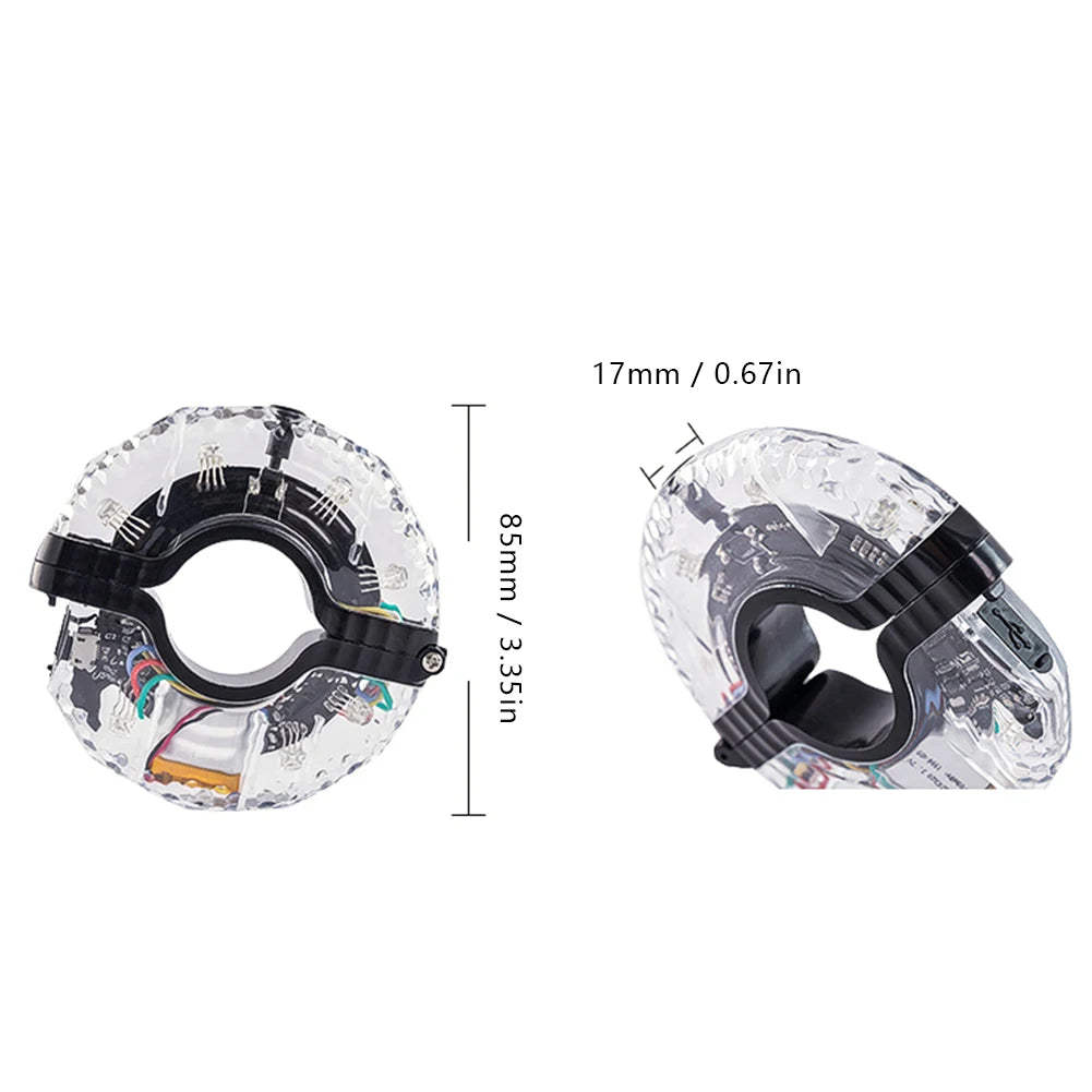 Bike Wheel Hub Lights USB Rechargeable Waterproof Colorful Bicycle Spoke Lights