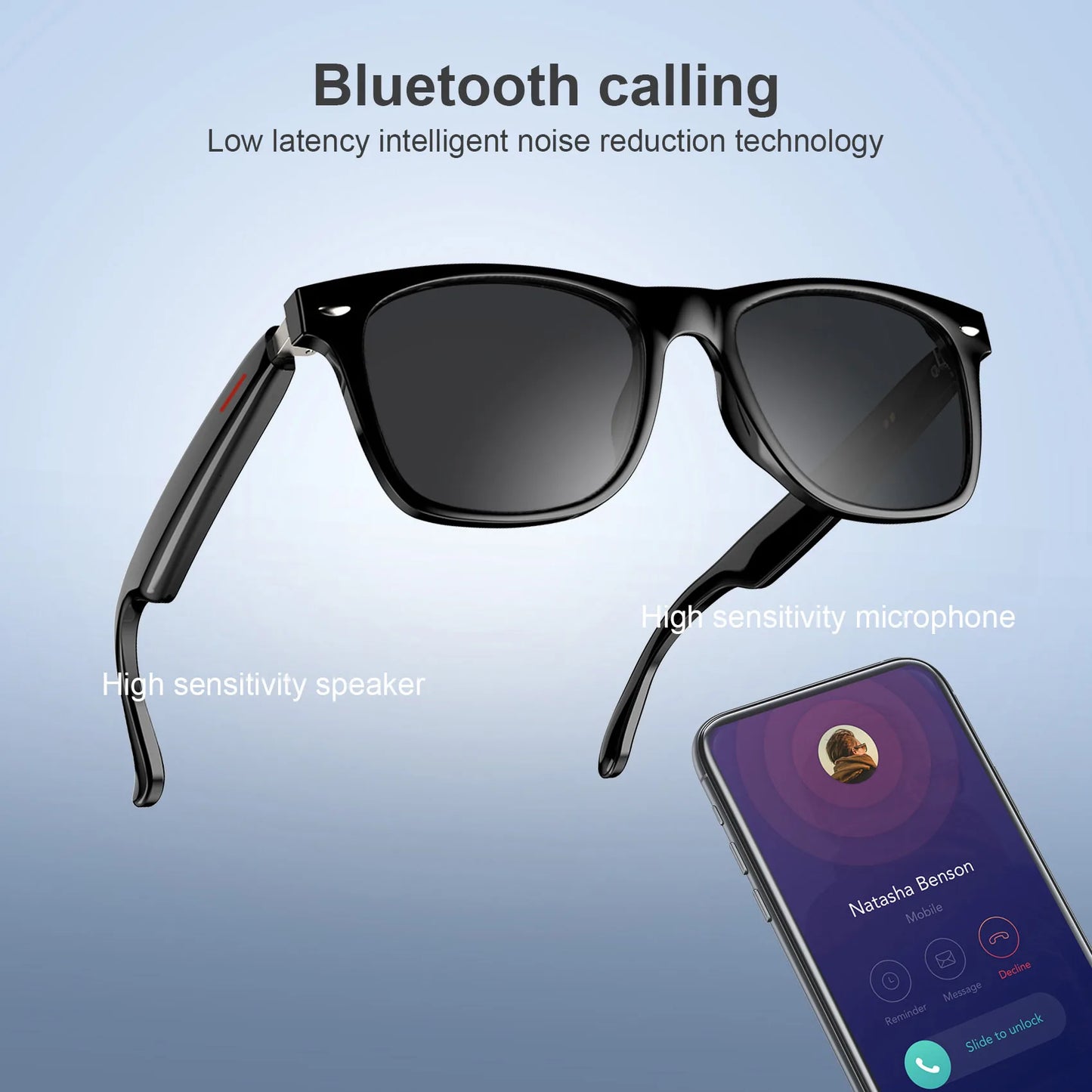 Blackview Bluetooth Smart Glasses with Speaker Mic IPX4 UV Protection