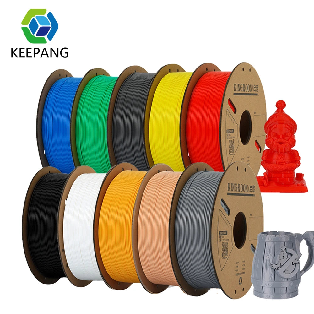 KEEPANG PLA Filament 1.75mm No Bubble 3D Printer Filament 5/10 Rolls