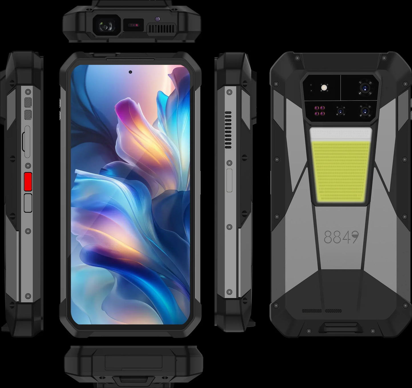 8849 Tank 4 Pro Unihertz 5G Rugged Smartphone with Built-In Projector 36GB RAM 1TB Storage Android 14 AMOLED 120Hz